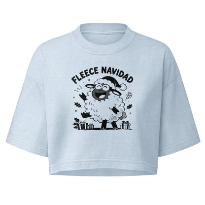 Fleece Navidad Boxy Crop Top