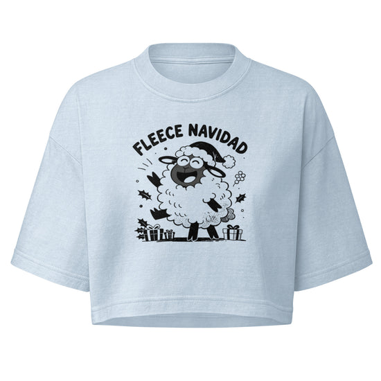 Fleece Navidad Boxy Crop Top