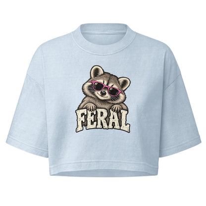 Feral Raccoon Boxy Crop Top