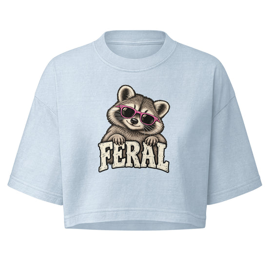 Feral Raccoon Boxy Crop Top