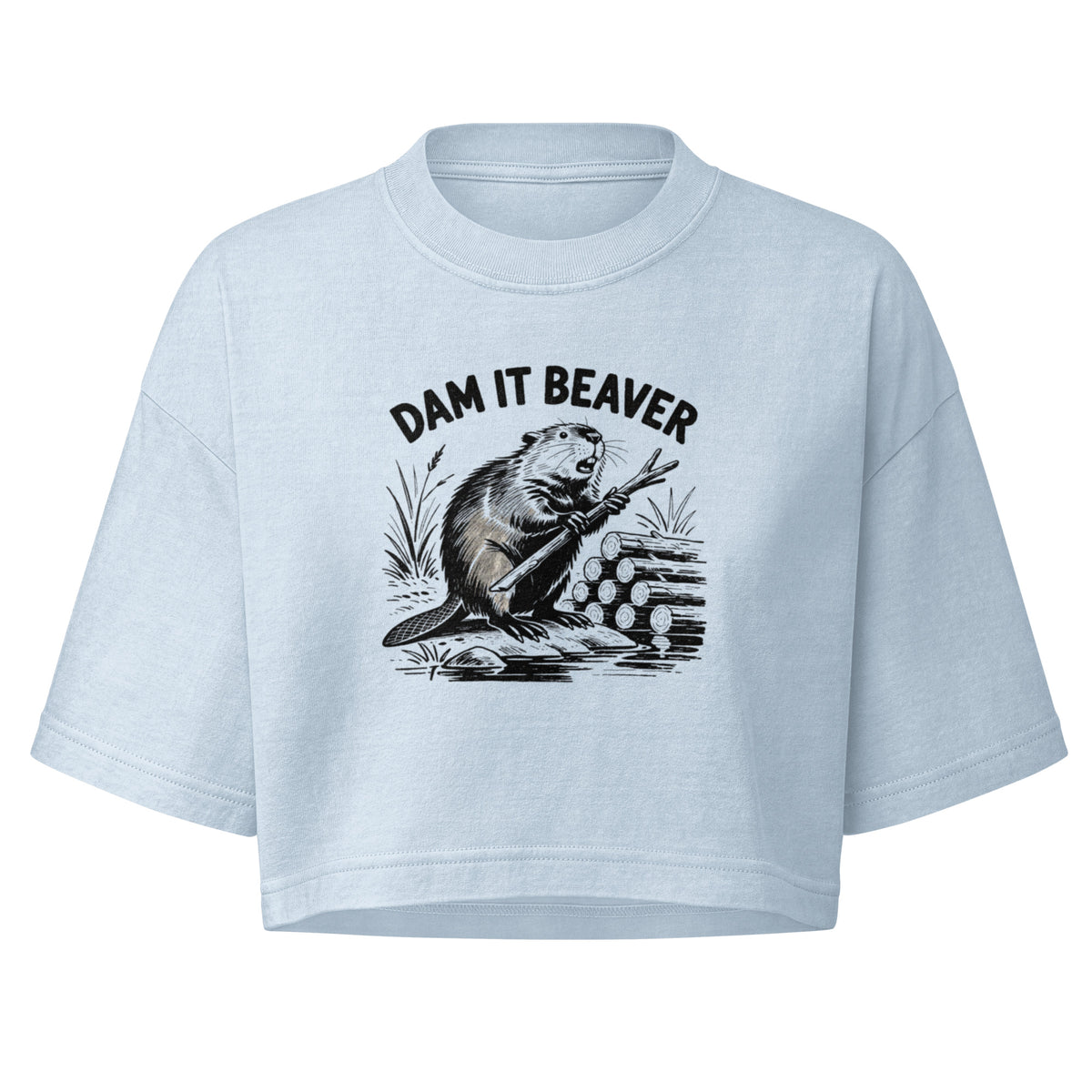 Dam It Beaver Boxy Crop Top