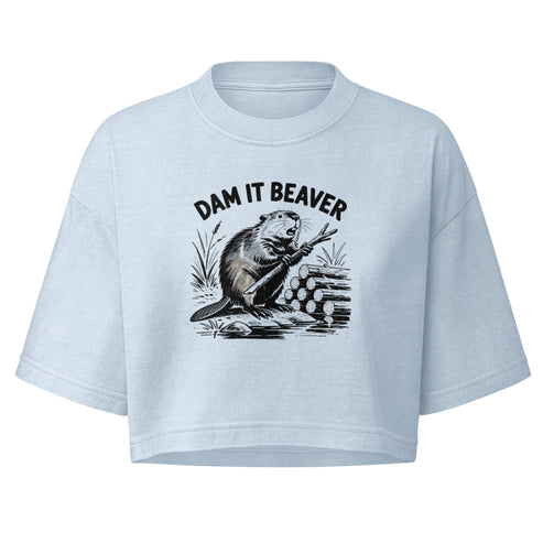 Dam It Beaver Boxy Crop Top