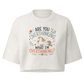 Are You Overthinking What I'm Overthinking Boxy Crop Top - Vintage White