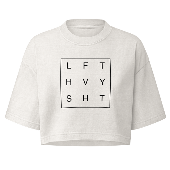 LFT HVY SHT Boxy Crop Top - Vintage White