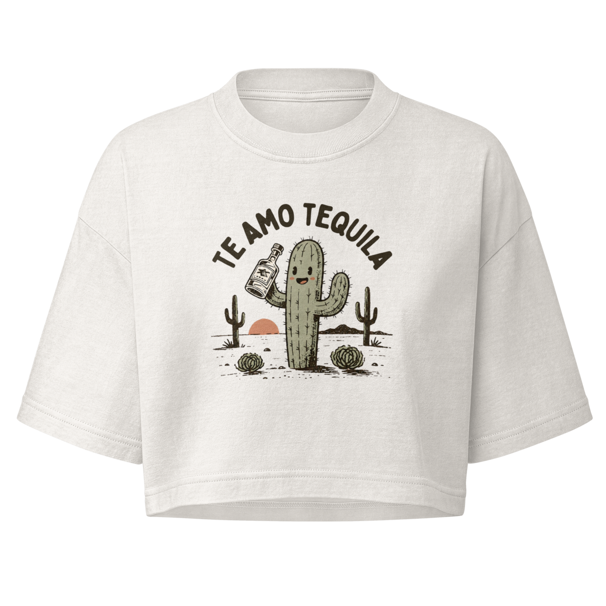 Te Amo Tequila Boxy Crop Top