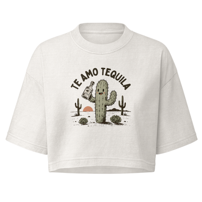 Te Amo Tequila Boxy Crop Top