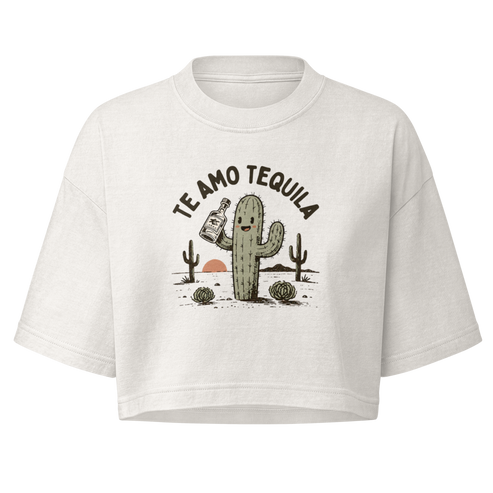 Te Amo Tequila Boxy Crop Top
