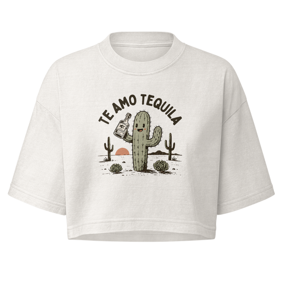 Te Amo Tequila Boxy Crop Top