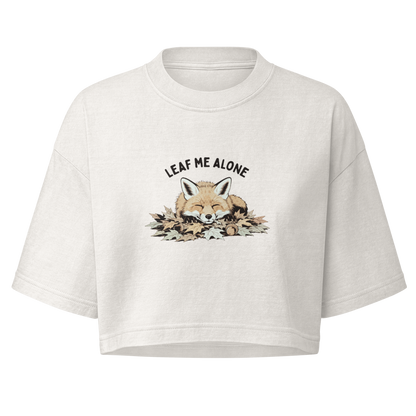 Leaf Me Alone (Fox) Boxy Crop Top