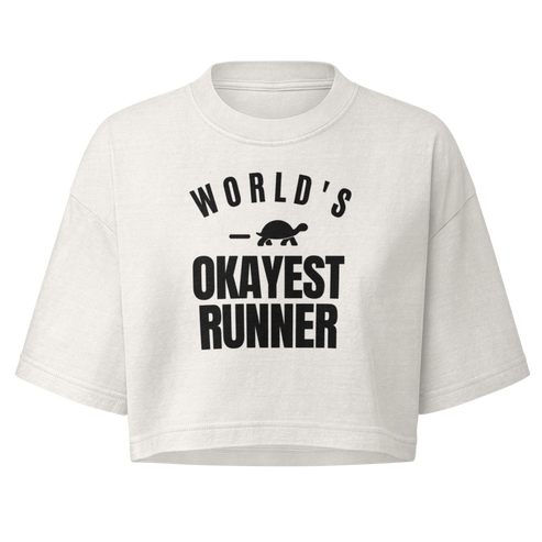 World's Okayest Runner Boxy Crop Top