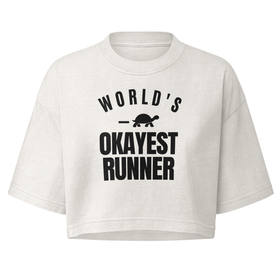 World's Okayest Runner Boxy Crop Top