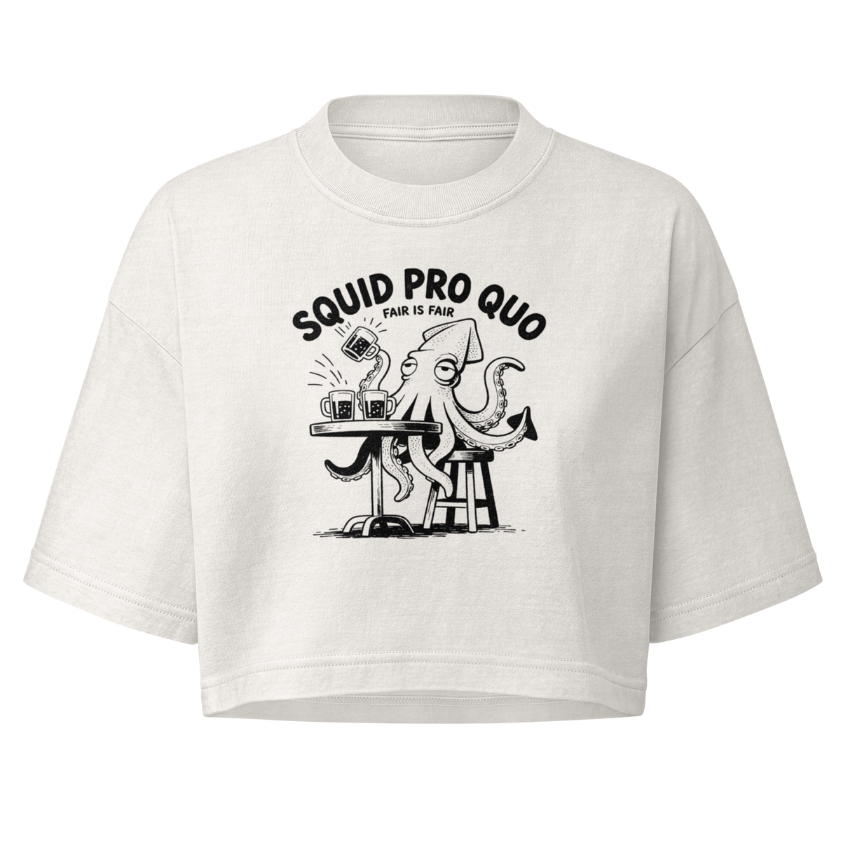 Squid Pro Quo Boxy Crop Top