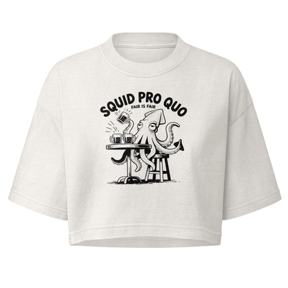 Squid Pro Quo Boxy Crop Top