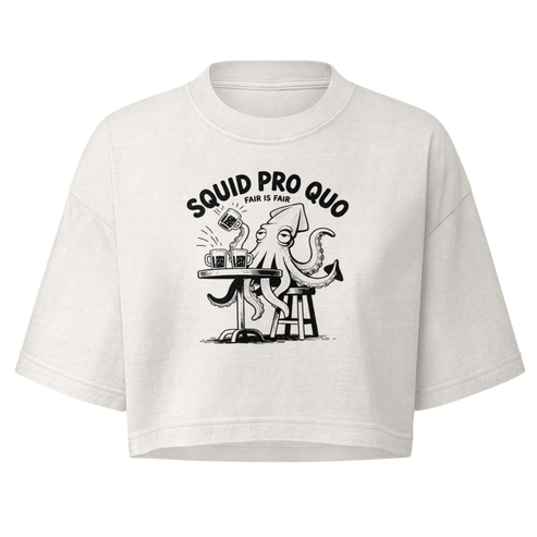 Squid Pro Quo Boxy Crop Top