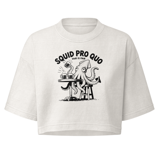 Squid Pro Quo Boxy Crop Top