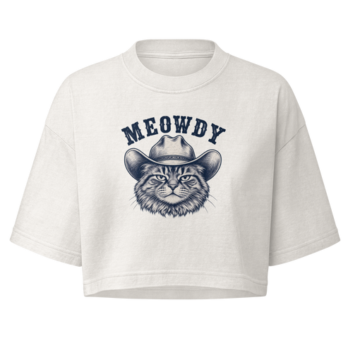 Meowdy Boxy Crop Top