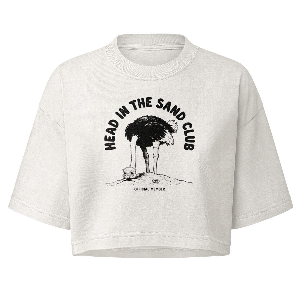 Head in the Sand Club Boxy Crop Top