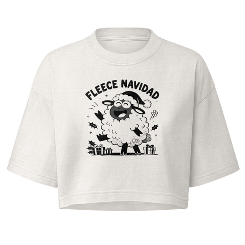 Fleece Navidad Boxy Crop Top