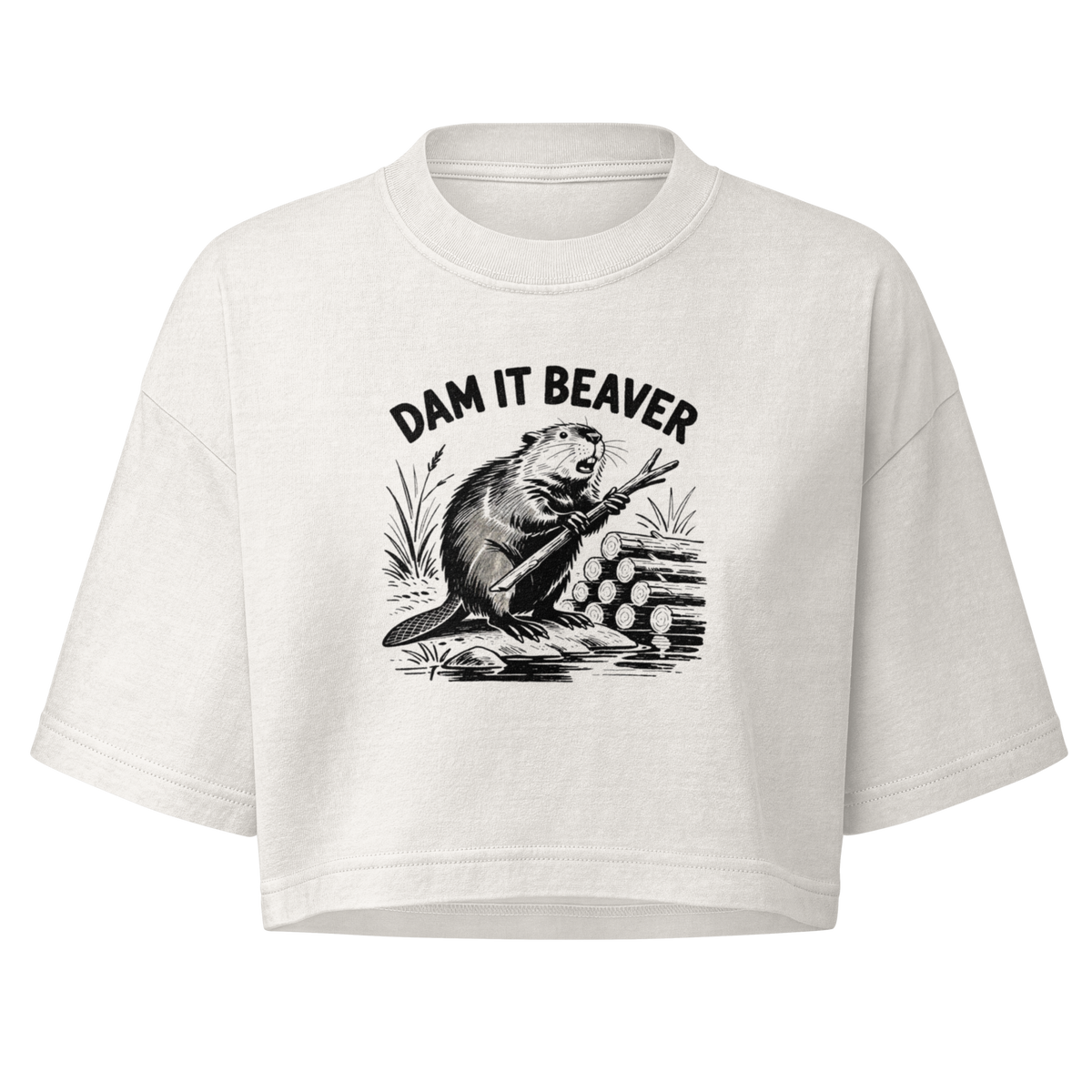 Dam It Beaver Boxy Crop Top