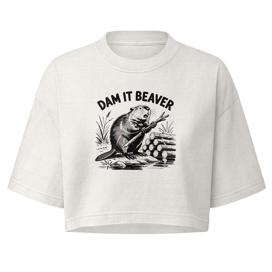 Dam It Beaver Boxy Crop Top