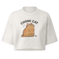 Chonk Cat Crop Top in Vintage White, front