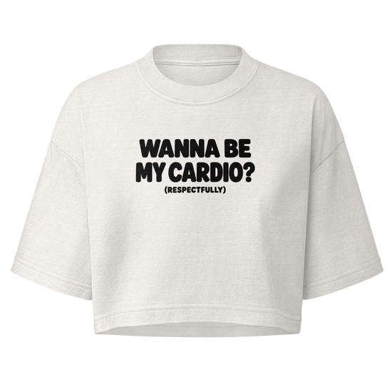 Wanna Be My Cardio? Boxy Crop Top