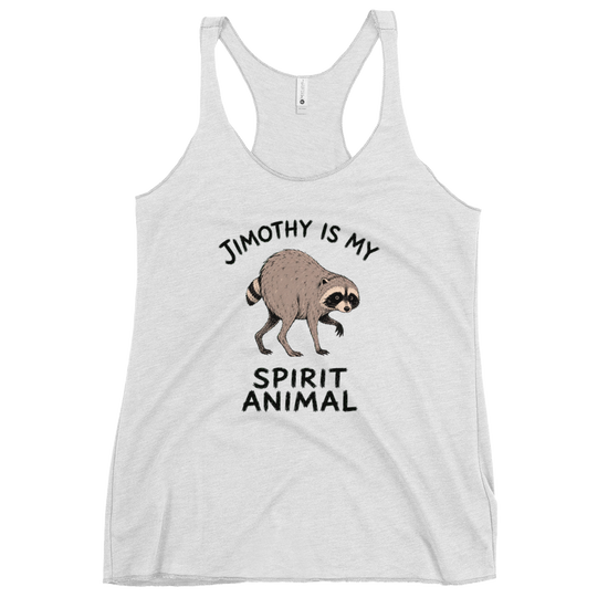 Jimothy Is My Spirit Animal Tank Top - Heather White