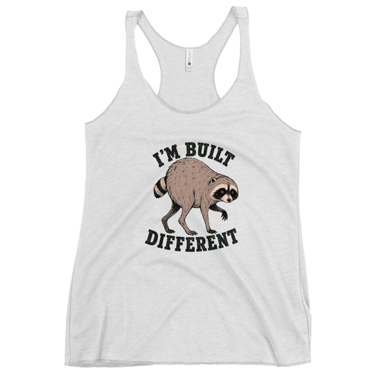 Jimothy: I'm Built Different Tank Top - Heather White
