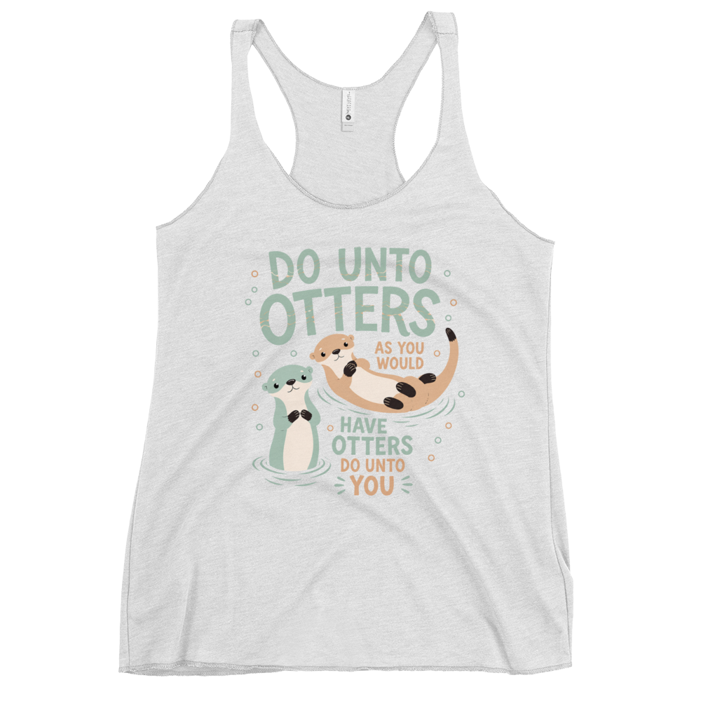 Do Unto Otters Tank Top - Heather White