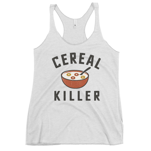 Cereal Killer Tank Top - Heather White