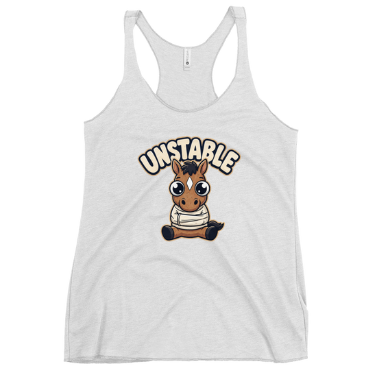 Unstable Tank Top - Heather White