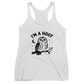 I'm a Hoot Tank Top in Heather White, front