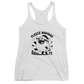 Fleece Navidad Tank Top in Heather White, front