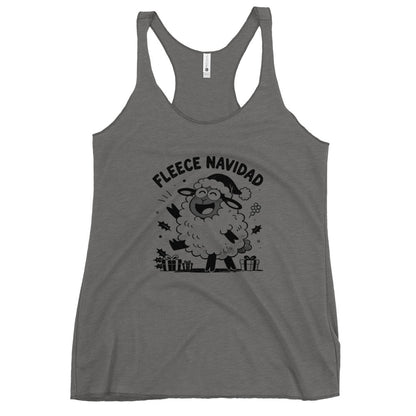 Fleece Navidad Tank Top in Premium Heather, front