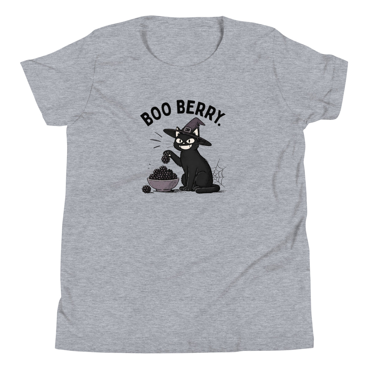 Boo Berry Youth T-Shirt in Athletic Heather, front