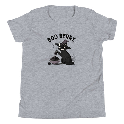 Boo Berry Youth T-Shirt in Athletic Heather, front