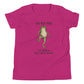 On My Way to Make the Vibes Weird Youth T-Shirt in Berry, front