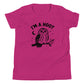 I'm a Hoot Youth T-Shirt in Berry, front