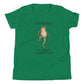 On My Way to Make the Vibes Weird Youth T-Shirt in Kelly, front