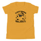 Fleece Navidad Youth T-Shirt in Mustard, front