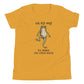 On My Way to Make the Vibes Weird Youth T-Shirt in Mustard, front