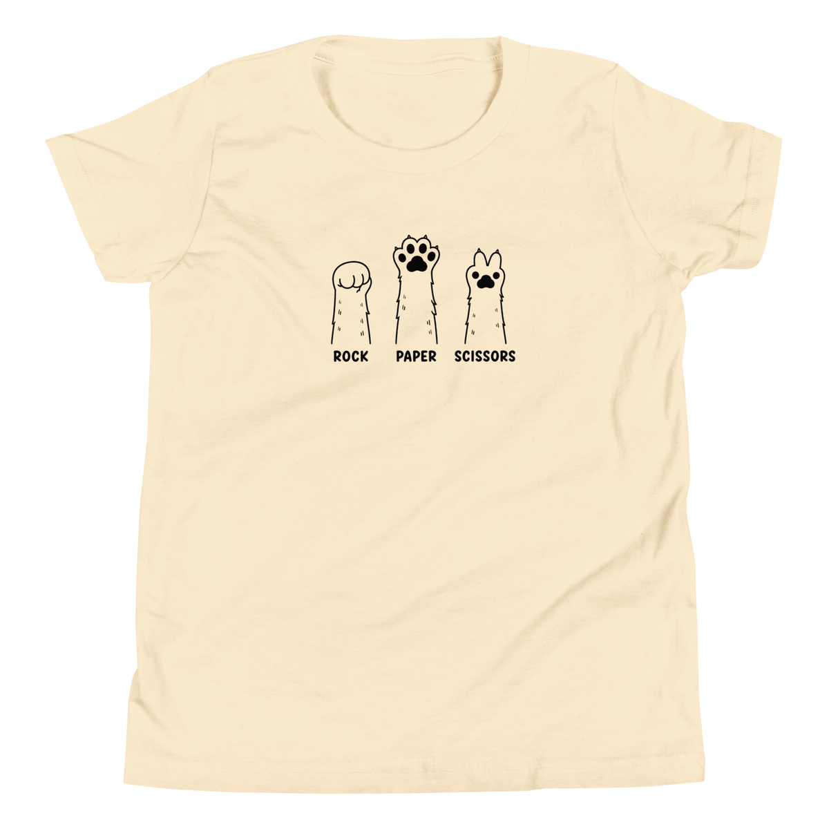 Rock Paper Scissors Youth T-Shirt - Natural