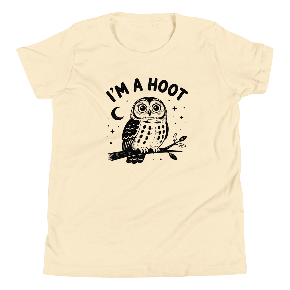 I'm a Hoot Youth T-Shirt in Natural, front