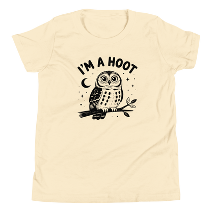 I'm a Hoot Youth T-Shirt in Natural, front