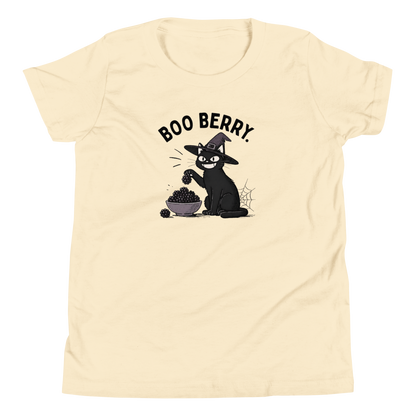 Boo Berry Youth T-Shirt in Natural, front