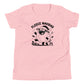 Fleece Navidad Youth T-Shirt in Pink, front