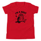 I'm a Hoot Youth T-Shirt in Red, front