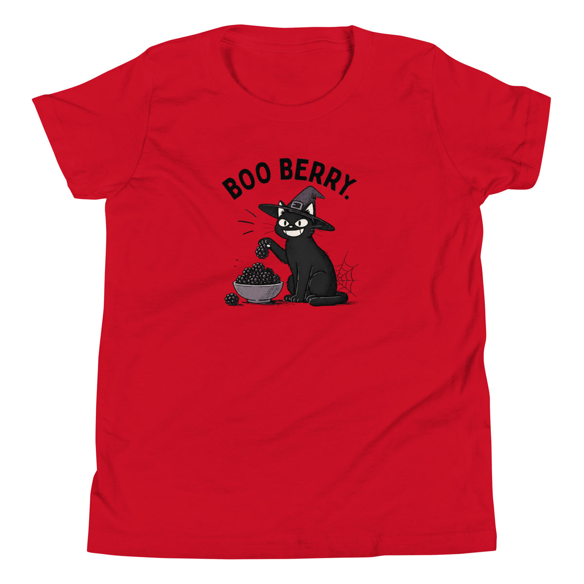 Boo Berry Youth T-Shirt in Red, front