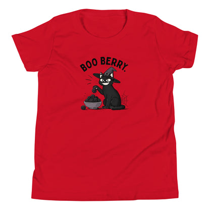 Boo Berry Youth T-Shirt in Red, front