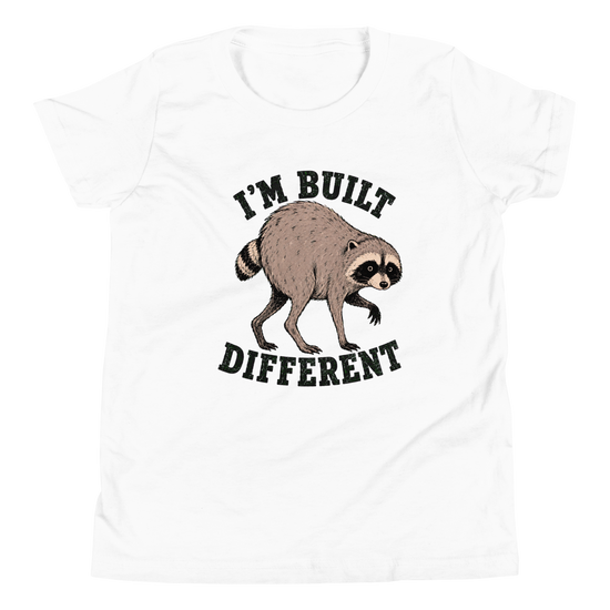Jimothy: I'm Built Different Youth T-Shirt - White